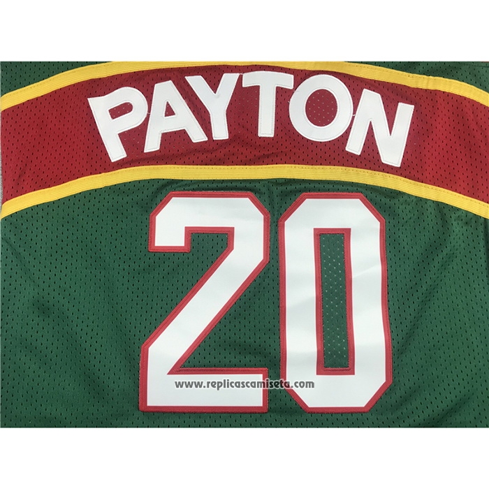 Camiseta Seattle SuperSonics Gary Payton #20 Mitchell & Ness 1995-96 Verde